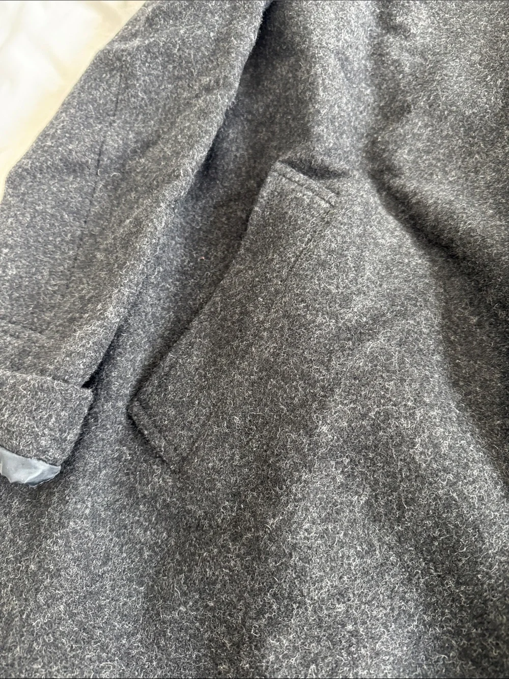 J. Crew Men's Charcoal Wool Pea Coat